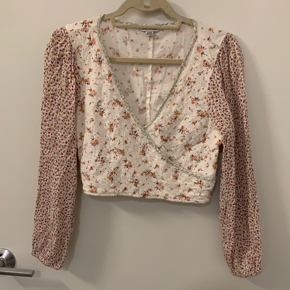 American Eagle patchwork crop (part of set or wear alone!) only worn once